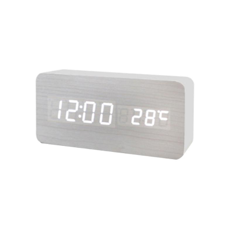 LED-Vekkerklokke i Tre Med Lydkontroll