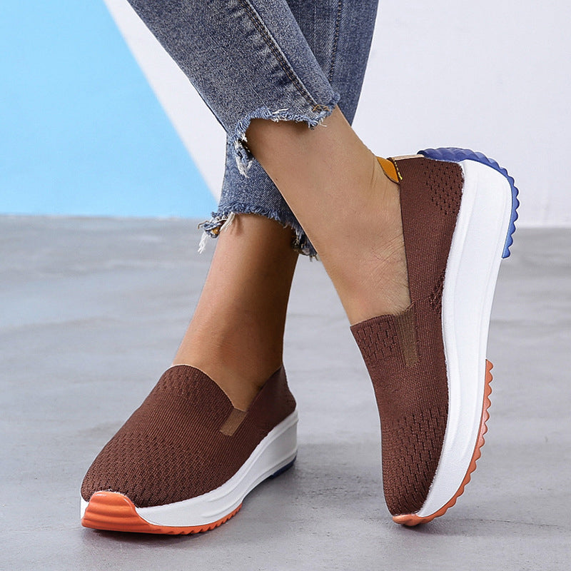 Slip-on flystrikk sko for kvinner