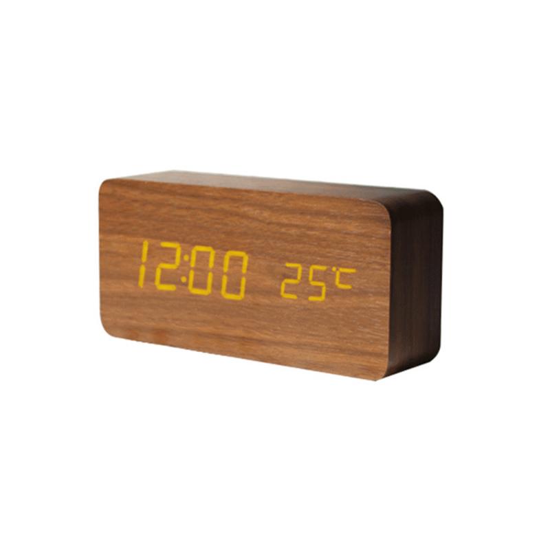 LED-Vekkerklokke i Tre Med Lydkontroll
