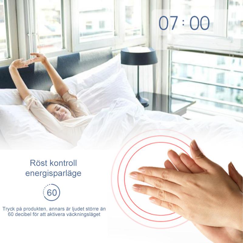 LED-Vekkerklokke i Tre Med Lydkontroll