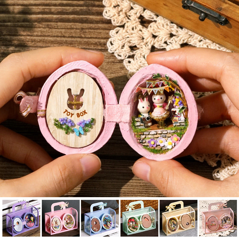 Kreativ DIY mikroskopisk valnĂžttformet husmodell