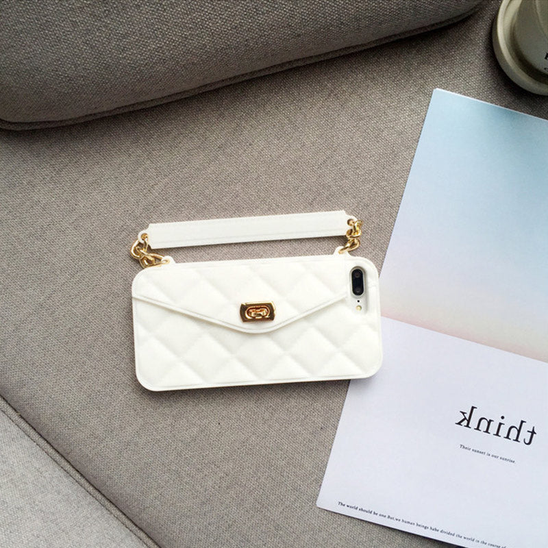 Håndveske telefonveske med mykt silikonkjede