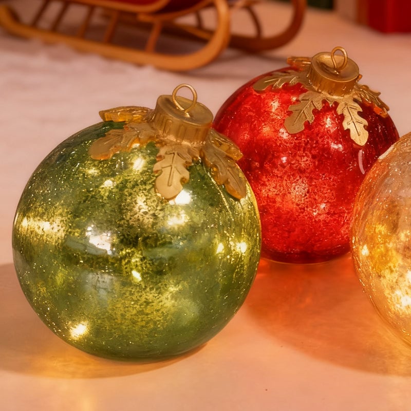 Glass Bordplate Julepynt