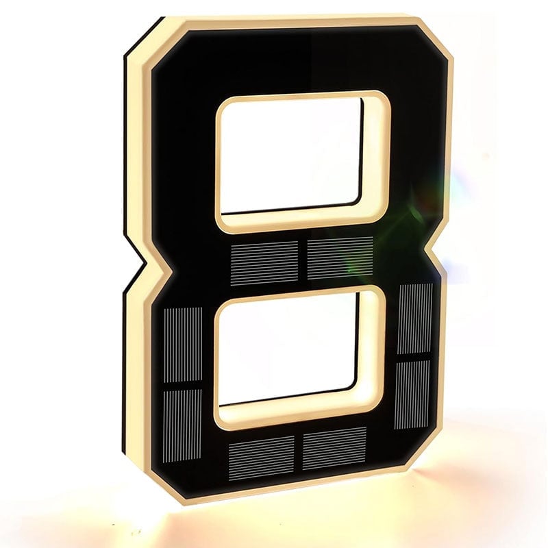 Solcelledrevet Vanntett LED-Adressenummer