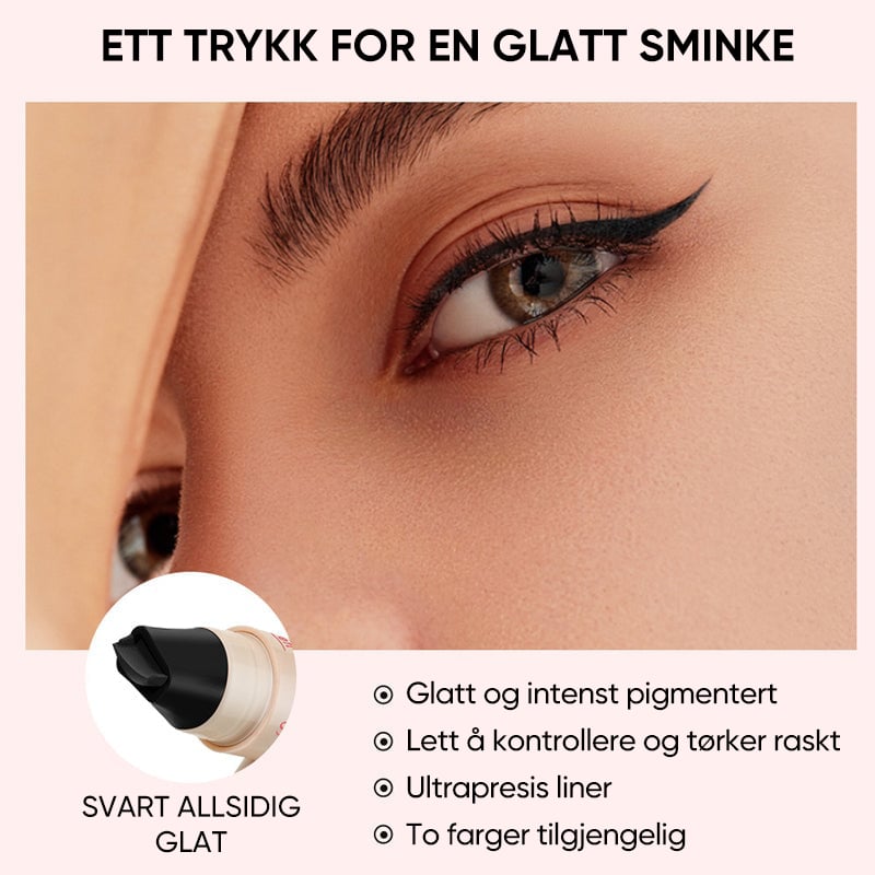 Roterende eyeliner-stempelpenn med dobbelt-hode design