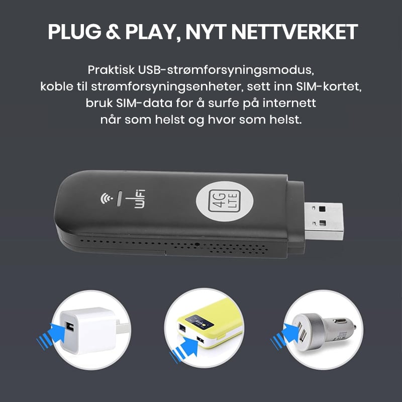 Global Versjon Bærbar 4G Trådløs WiFi
