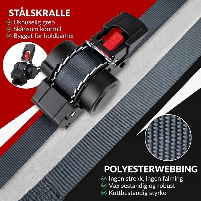 Uttrekkbare Festestropper