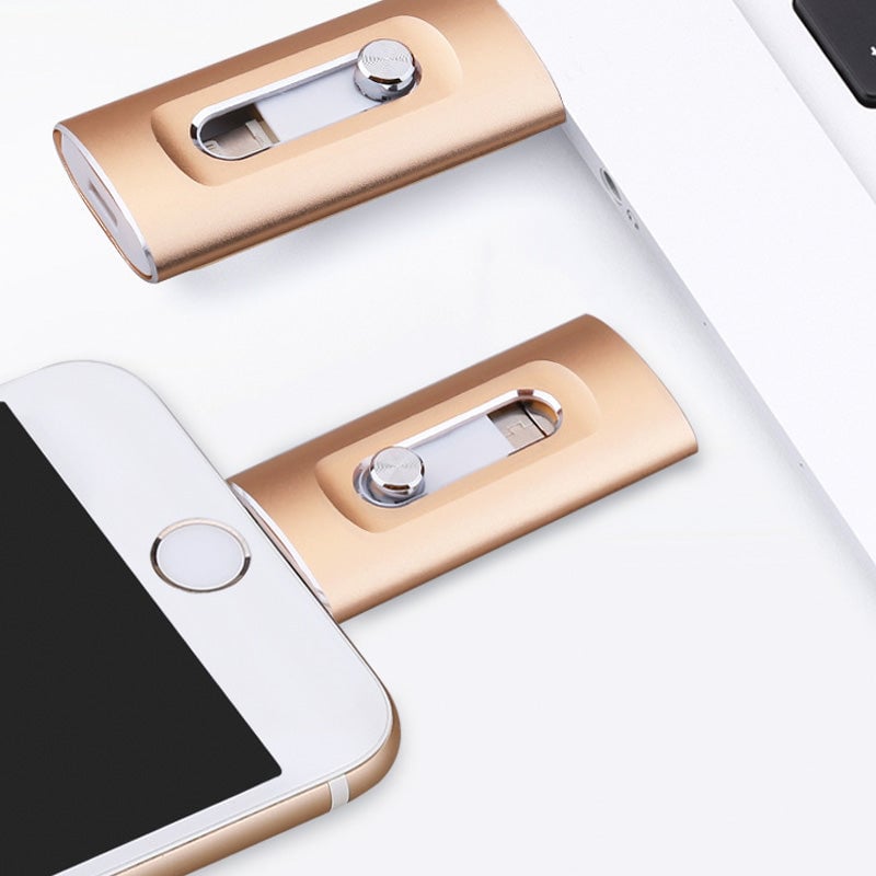 3-i-1 USB-Minne med Høy Kapasitet og Fingeravtrykkssikkerhet