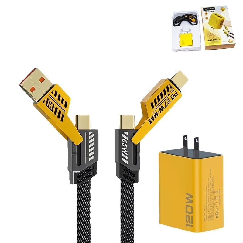 Dobbel USB + Dobbel Type-C 120W hurtigladehode