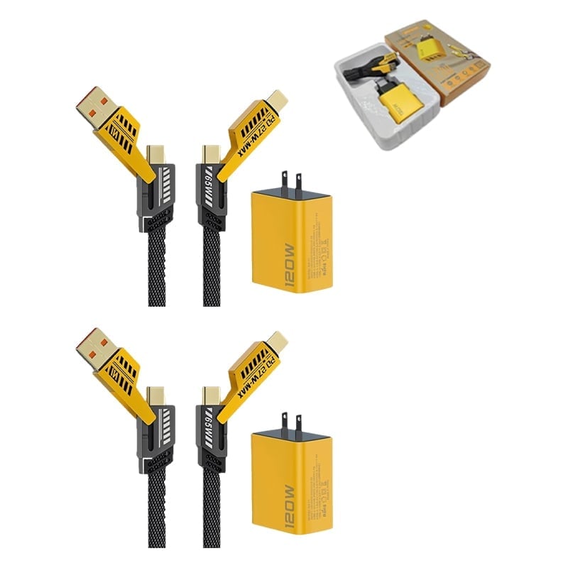 Dobbel USB + Dobbel Type-C 120W hurtigladehode
