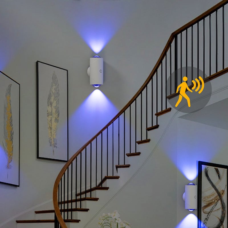 Smart bevegelsessensor vegglampe med fargeovergang
