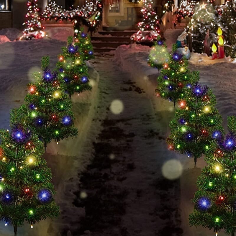 Solcelledrevet Farget LED Julelys