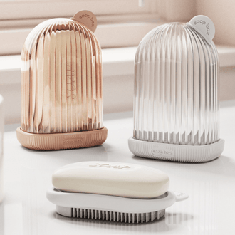 Flerbruks såpekasse med badebørste