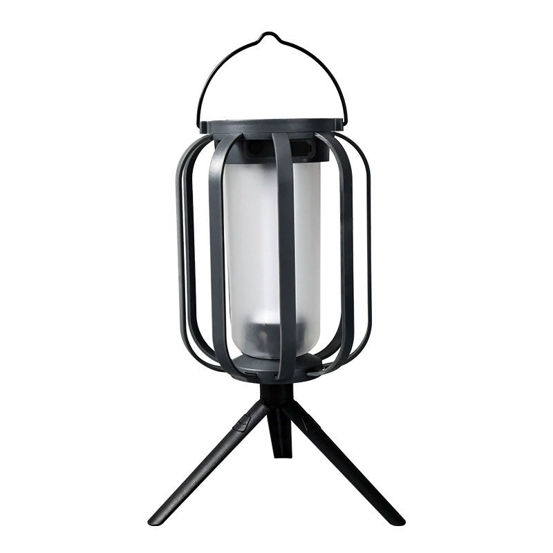 Solcelledrevet lanterne utendørslampe med base
