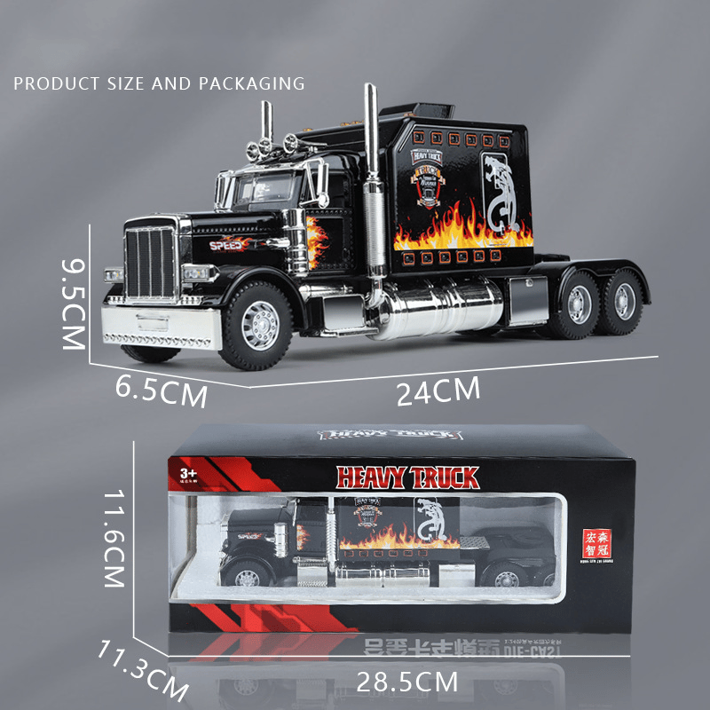 1:24 Amerikansk Tung Lastebil i Metall