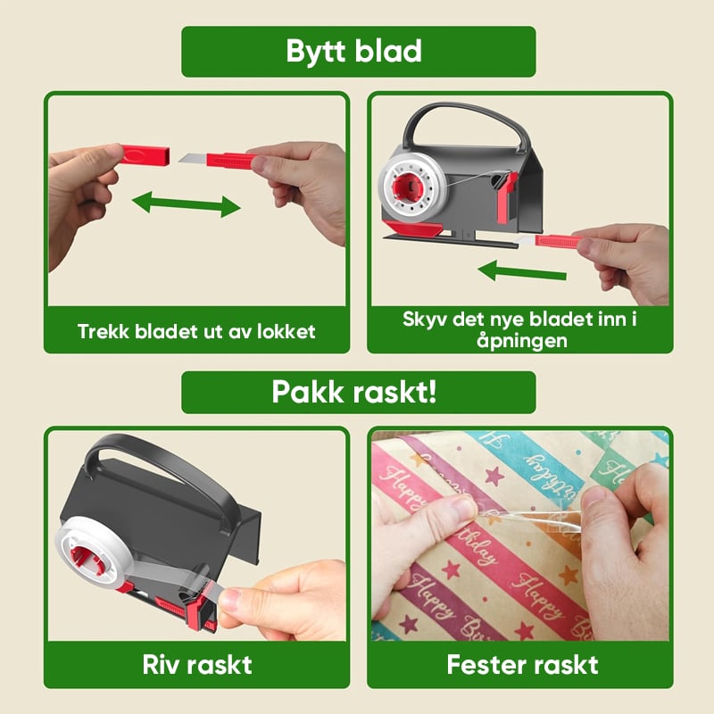 Sakerplus Gavepapirkutter og Dispensersett