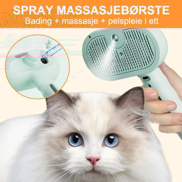 Sunnook 3-i-1 Spray Kattbørste