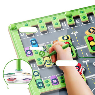 Magnetisk alfabet parkeringsleketøy