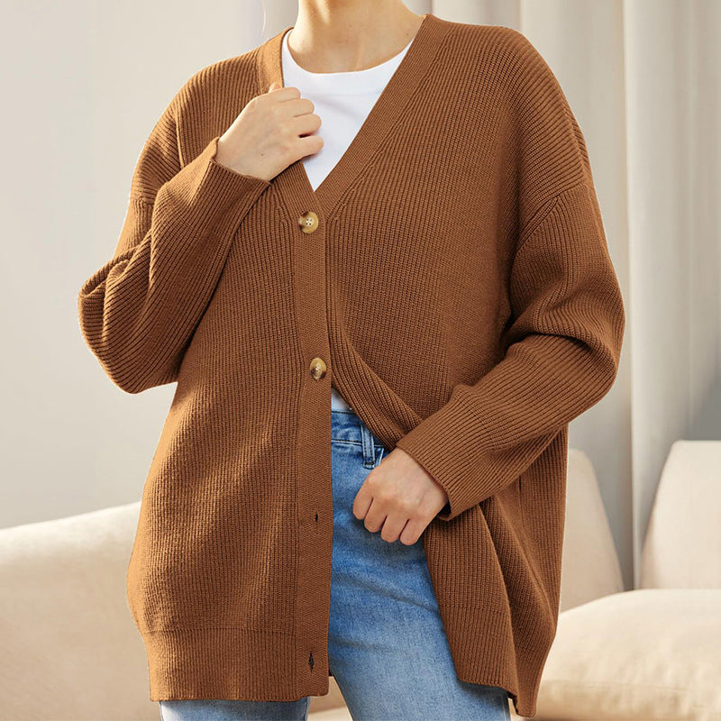 Uformelle ensfargede gensere Cardigan