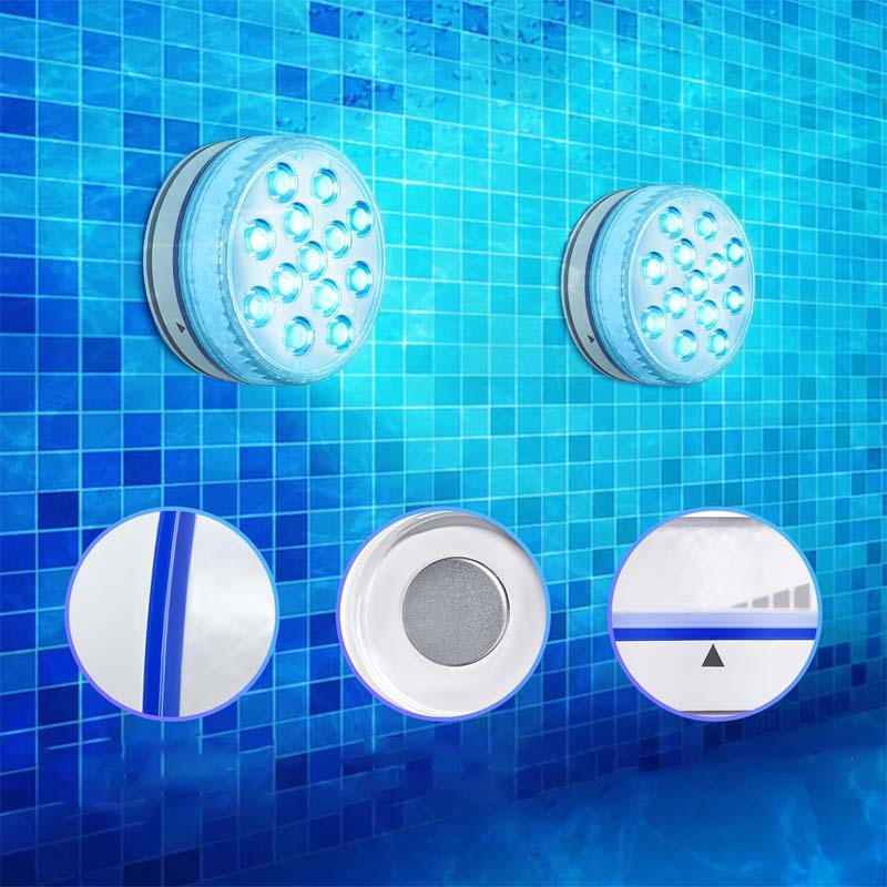 Vanntett selvklebende LED-bassenglys
