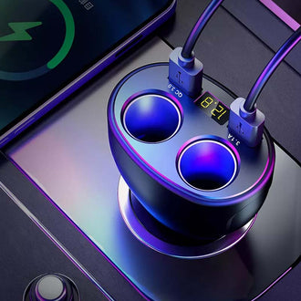 360° Roterbar Ladeadapter for Sigarettenner i Bilen