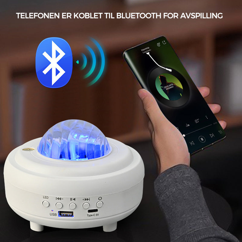 Stjernebelysning med Bluetooth-lyd