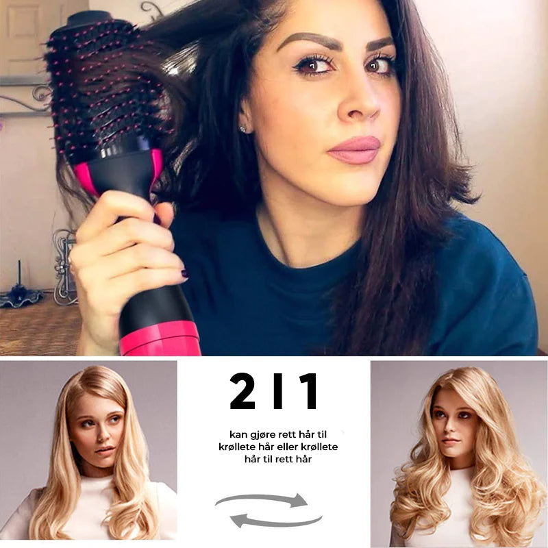 One Step Salon 2-i-1 hårføner og styler