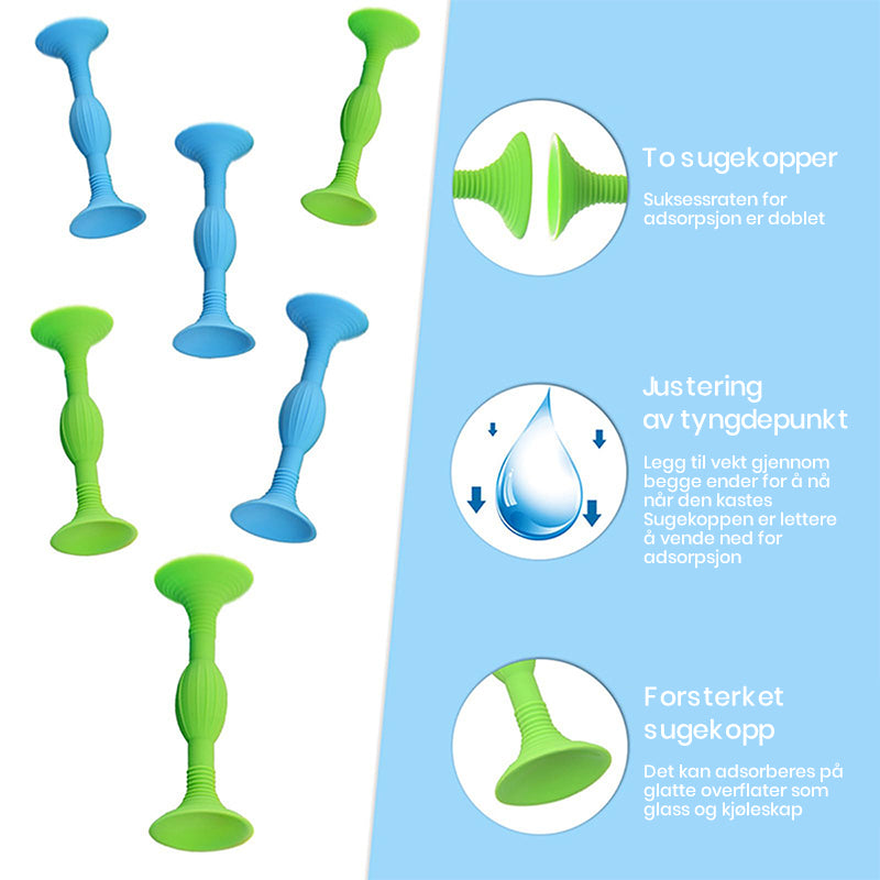 Dobbelthodet Sugekoppspillsett