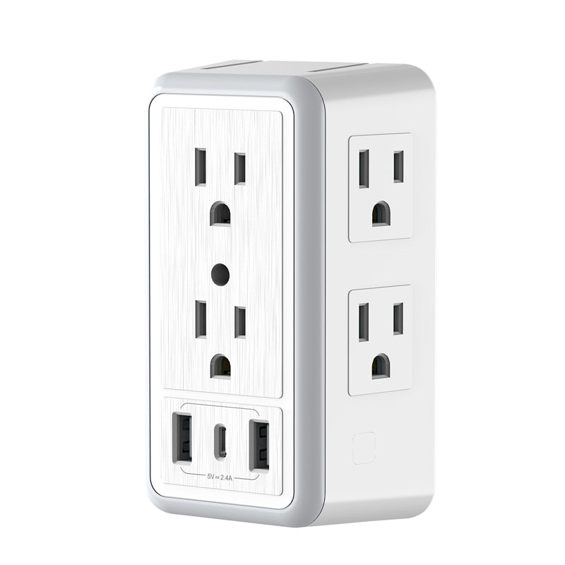 USB Lysfølsom 6-Utgangs Strømskinne