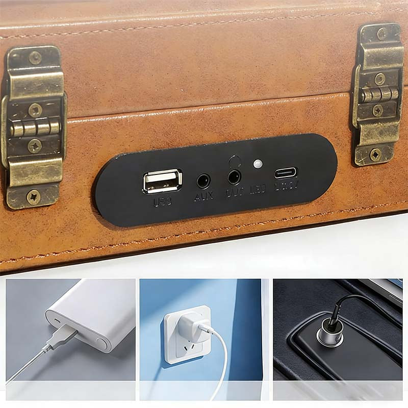 Bærbar Retro CD-spiller med Bluetooth-lyd