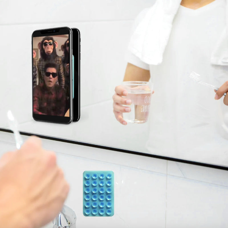 Silikonsugetelefonveske med selvklebende montering