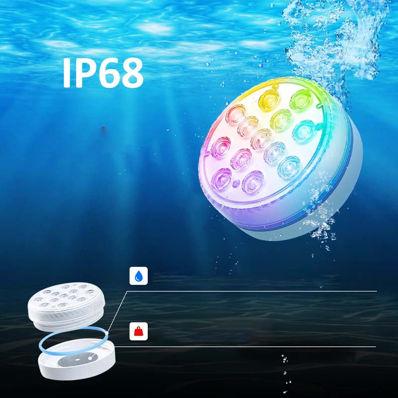 Vanntett selvklebende LED-bassenglys