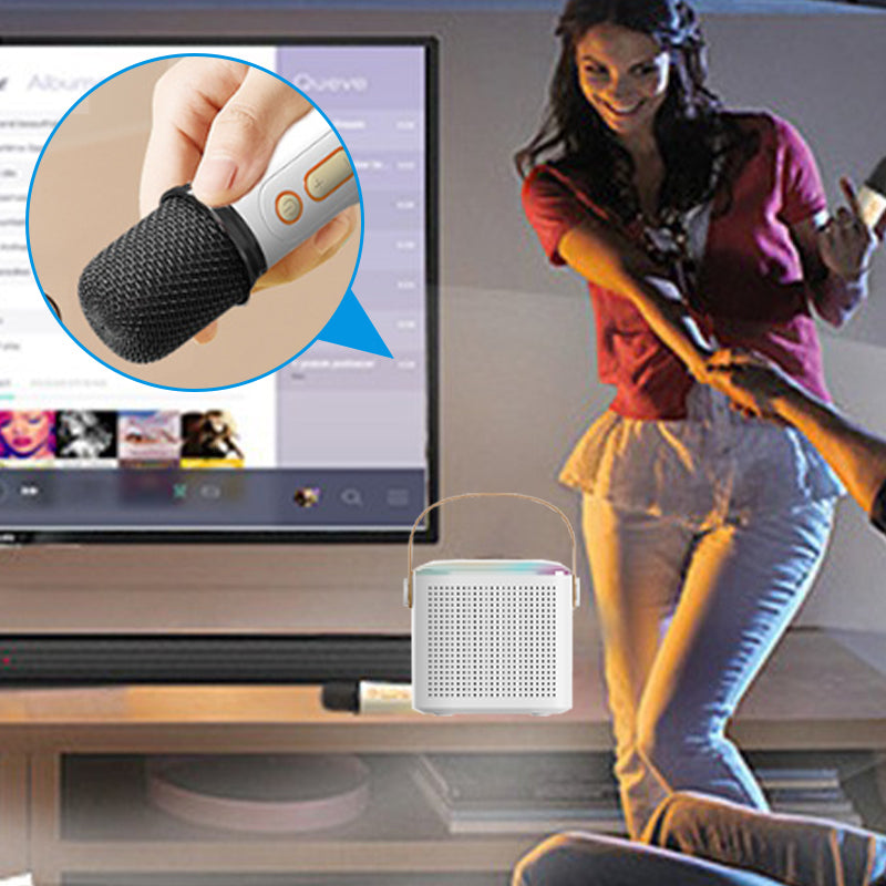 Bærbar Mini Karaoke Bluetooth-høyttaler og Mikrofon