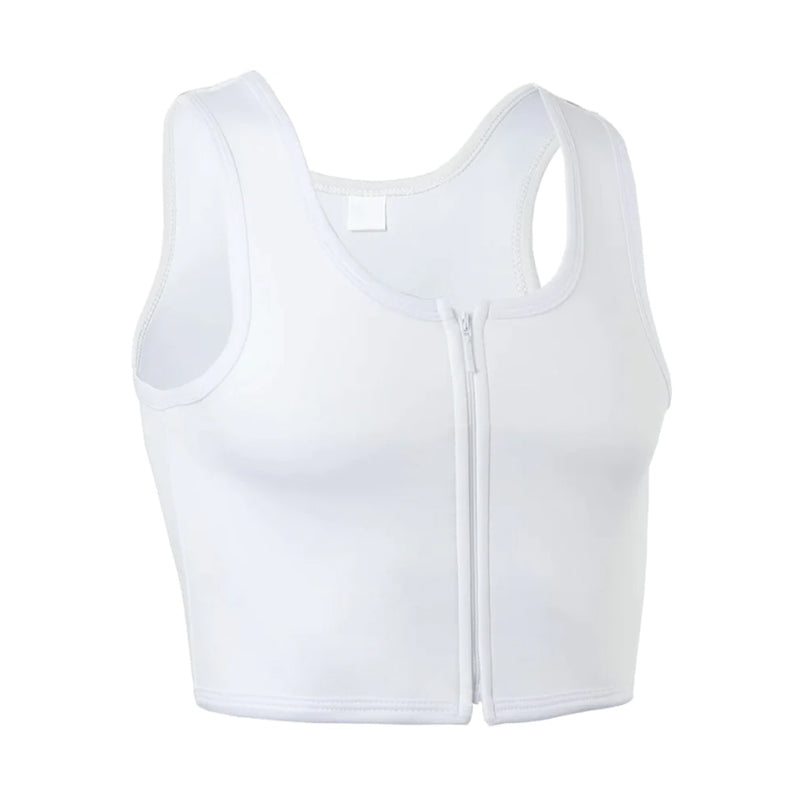 Tynn frontglidelås bustier tank top