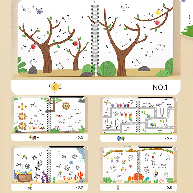 Children's educational finger painting book