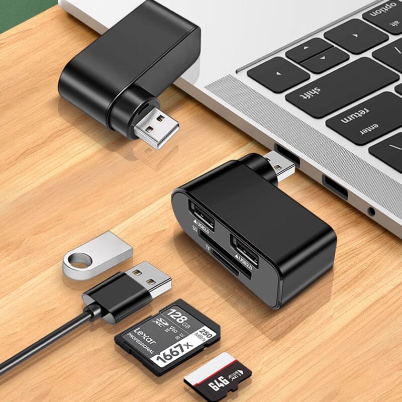 4 I 1 Roterbar USB-hub