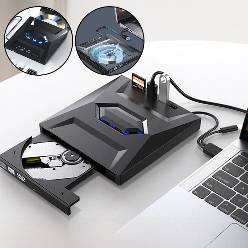 7-i-1 ekstern USB DVD-stasjon og Blu-ray-spiller