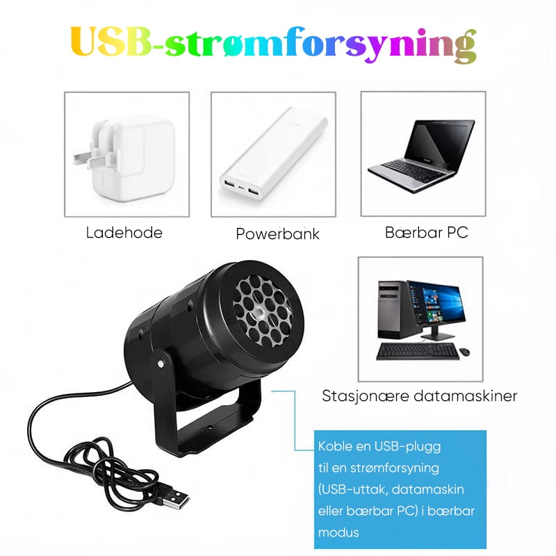 Juleprojeksjons Mønsterlampe