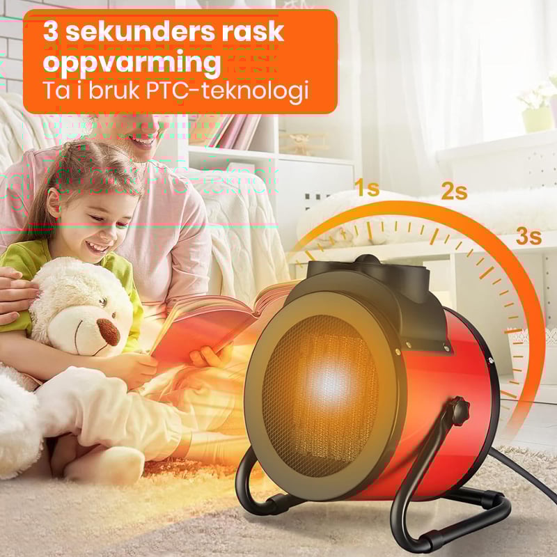 Kraftig bærbar varmekanon