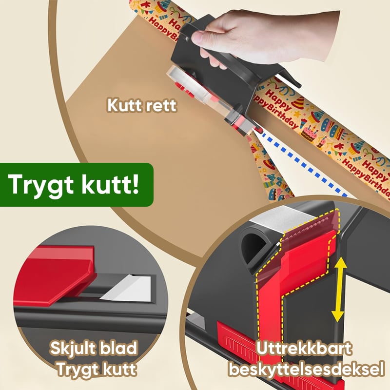 Sakerplus Gavepapirkutter og Dispensersett