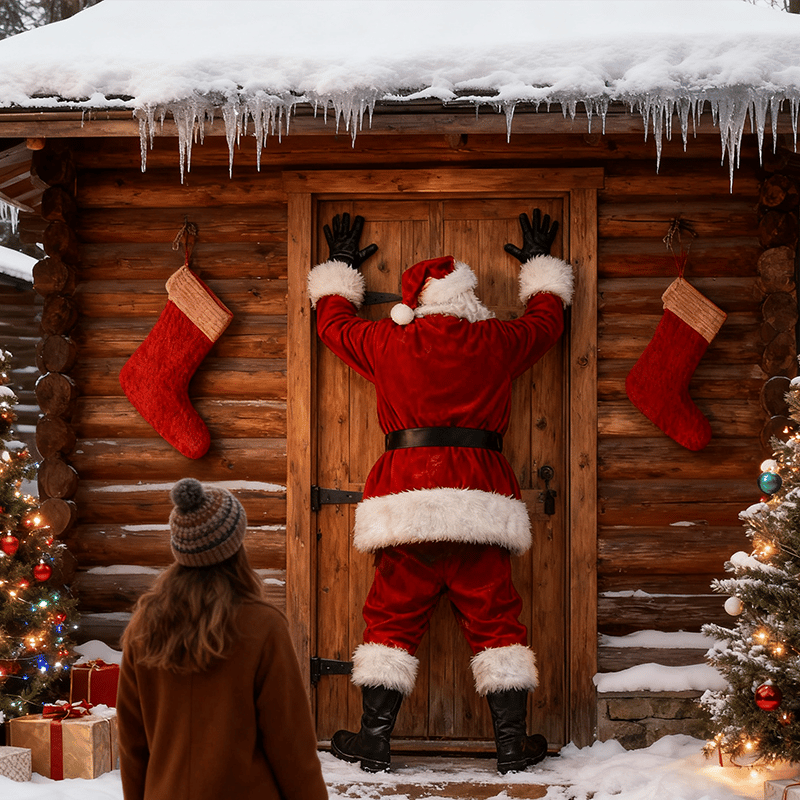 🎅Julenissens Dørklistremerke Dekorasjon