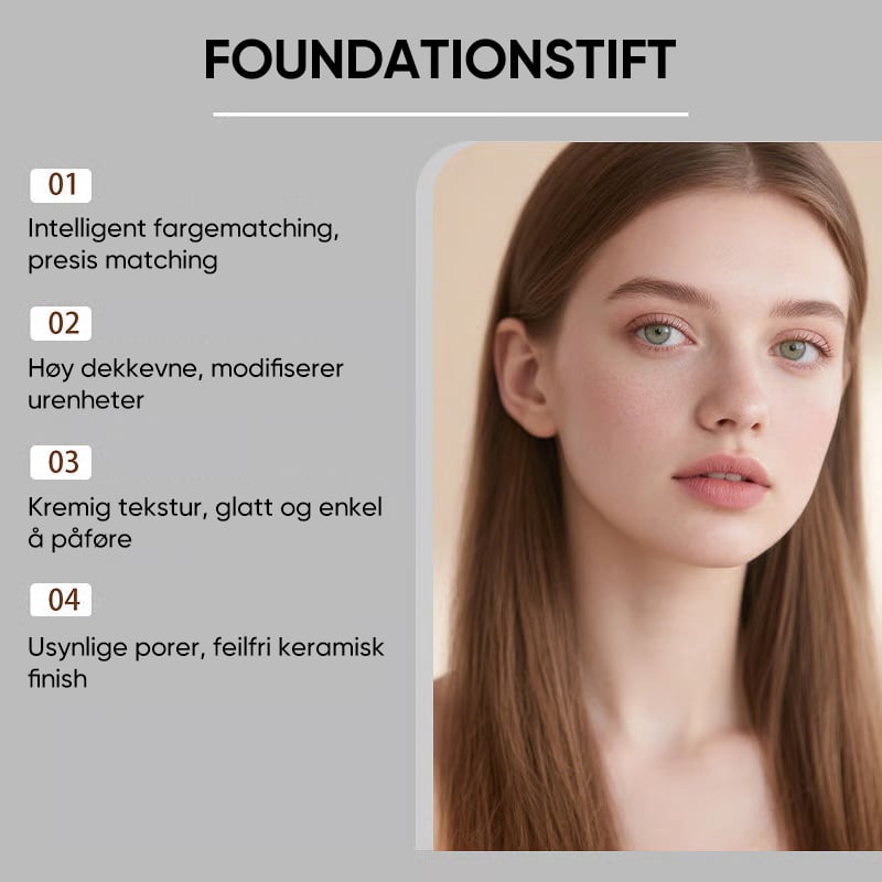 2-i-1 Fargeskiftende Foundationstift