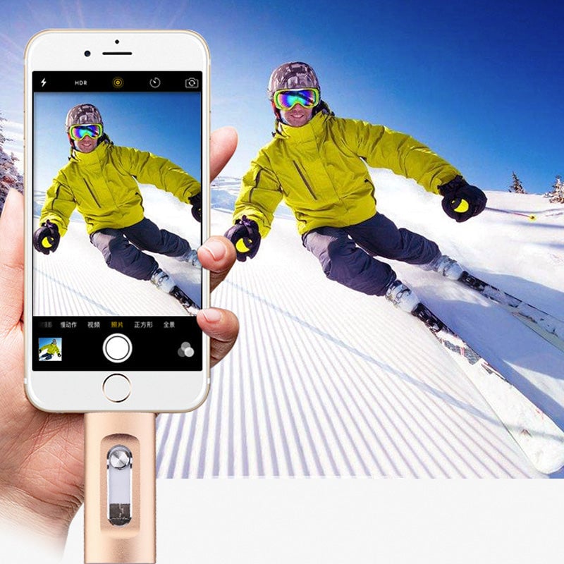 3-i-1 USB-Minne med Høy Kapasitet og Fingeravtrykkssikkerhet