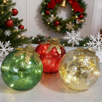 Glass Bordplate Julepynt