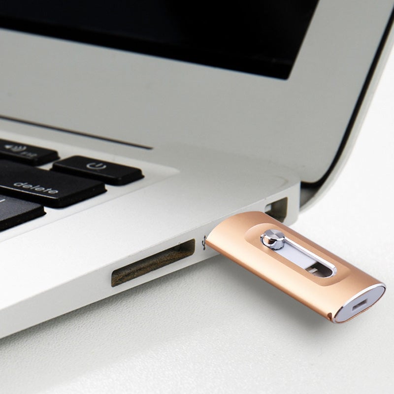 3-i-1 USB-Minne med Høy Kapasitet og Fingeravtrykkssikkerhet