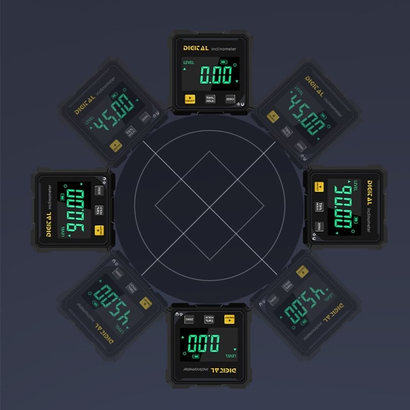 Storskjermet Digital Hellingsmåler med Dobbel Laser