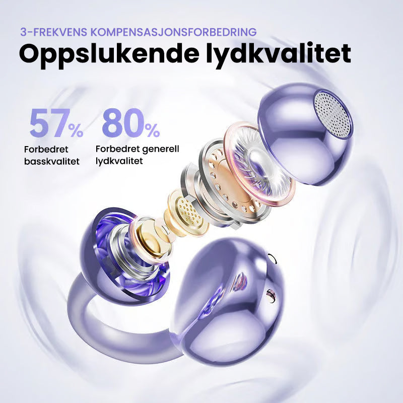AI Oversettelse Åpen Øre Klips Bluetooth Hodetelefon