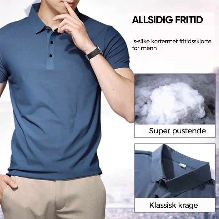Polo T-skjorte i issilke
