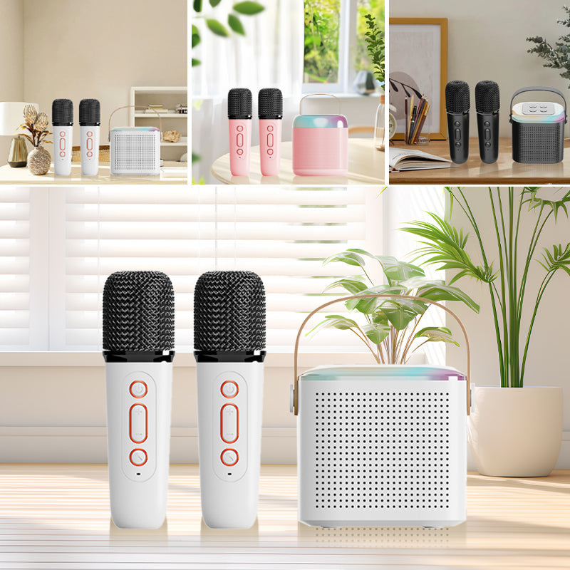 Bærbar Mini Karaoke Bluetooth-høyttaler og Mikrofon
