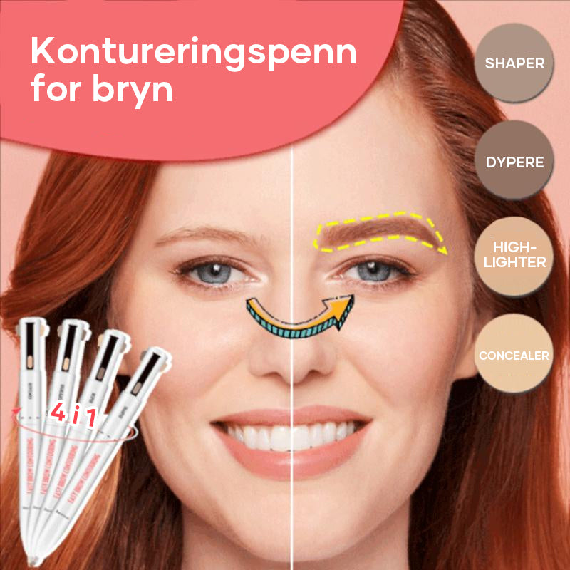 4-i-1 øyenbrynskontur og tusj